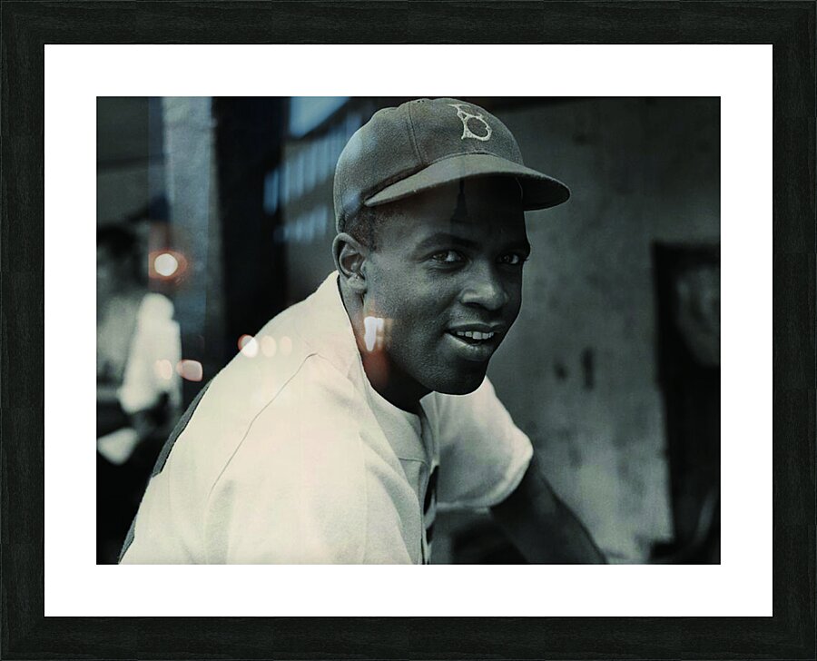 jackie robinson Picture Frame print