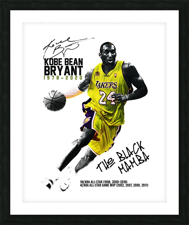 Black Mamba Kobe Picture Frame print