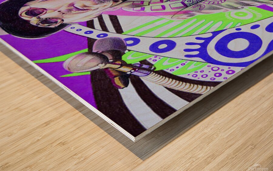 Bass Bomb Wood print