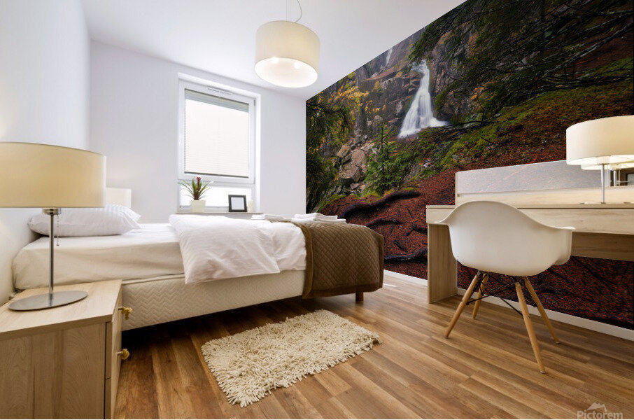 Waterfall in frame Mural print