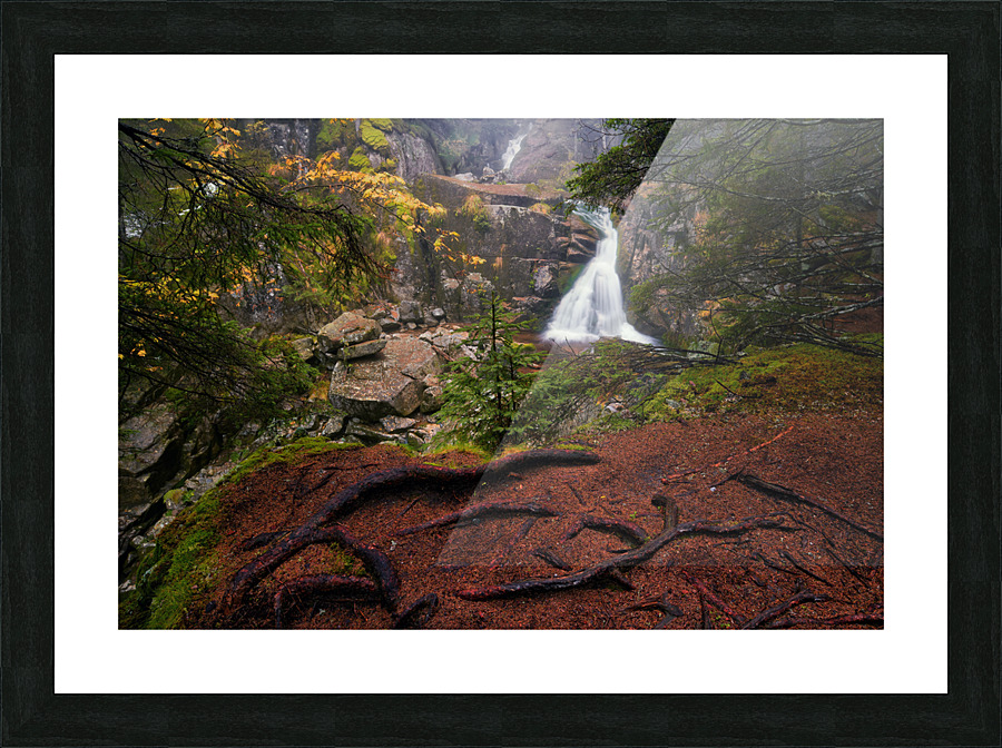 Waterfall in frame Picture Frame print