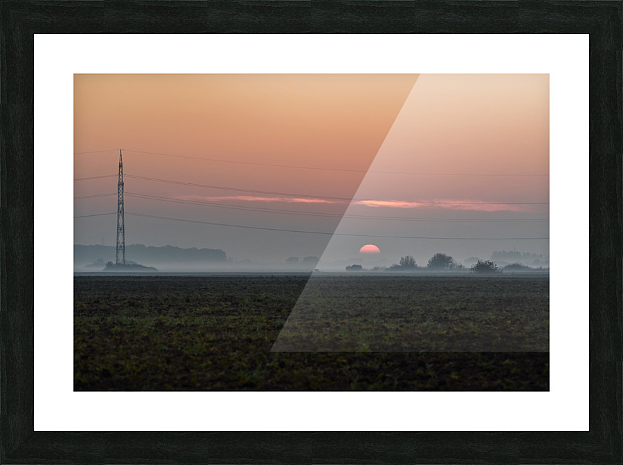 Power poles Picture Frame print