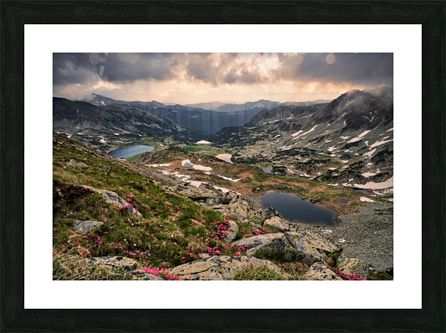 Misty Lakes Picture Frame print