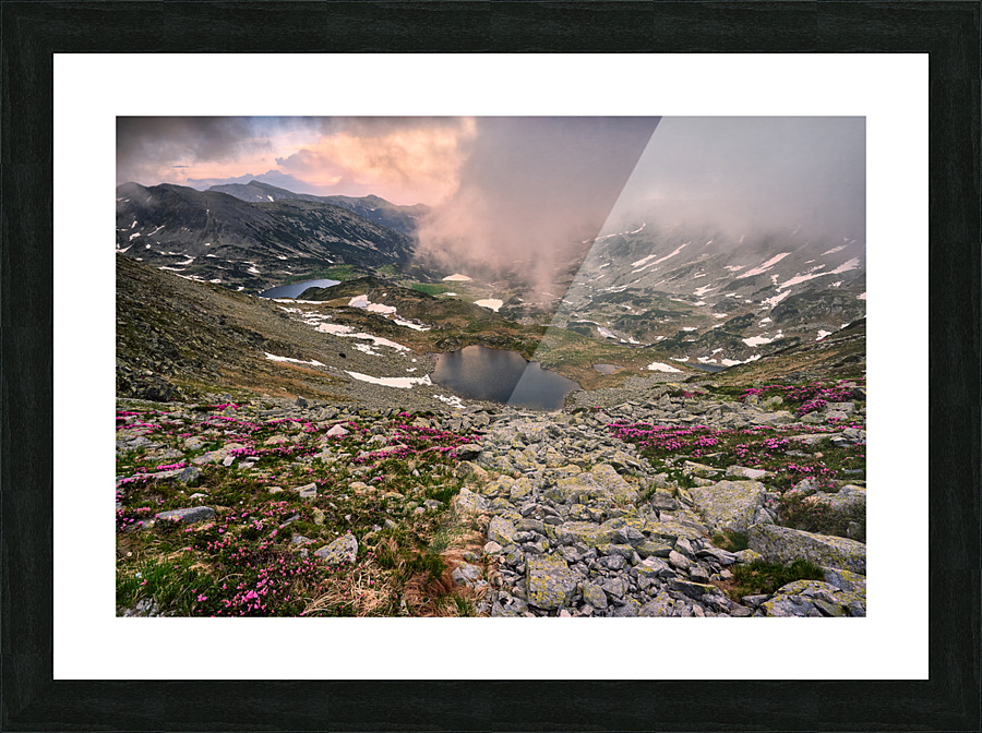 Misty Lakes Picture Frame print