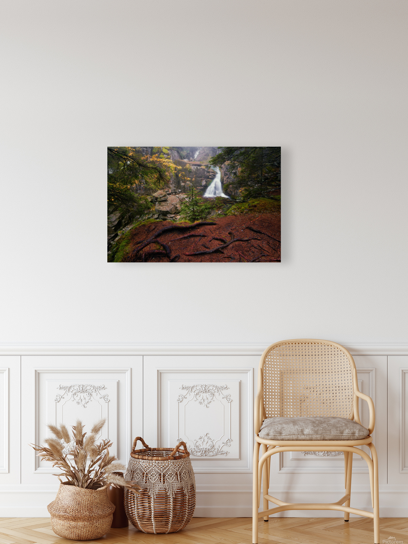 Waterfall in frame Reproduction
