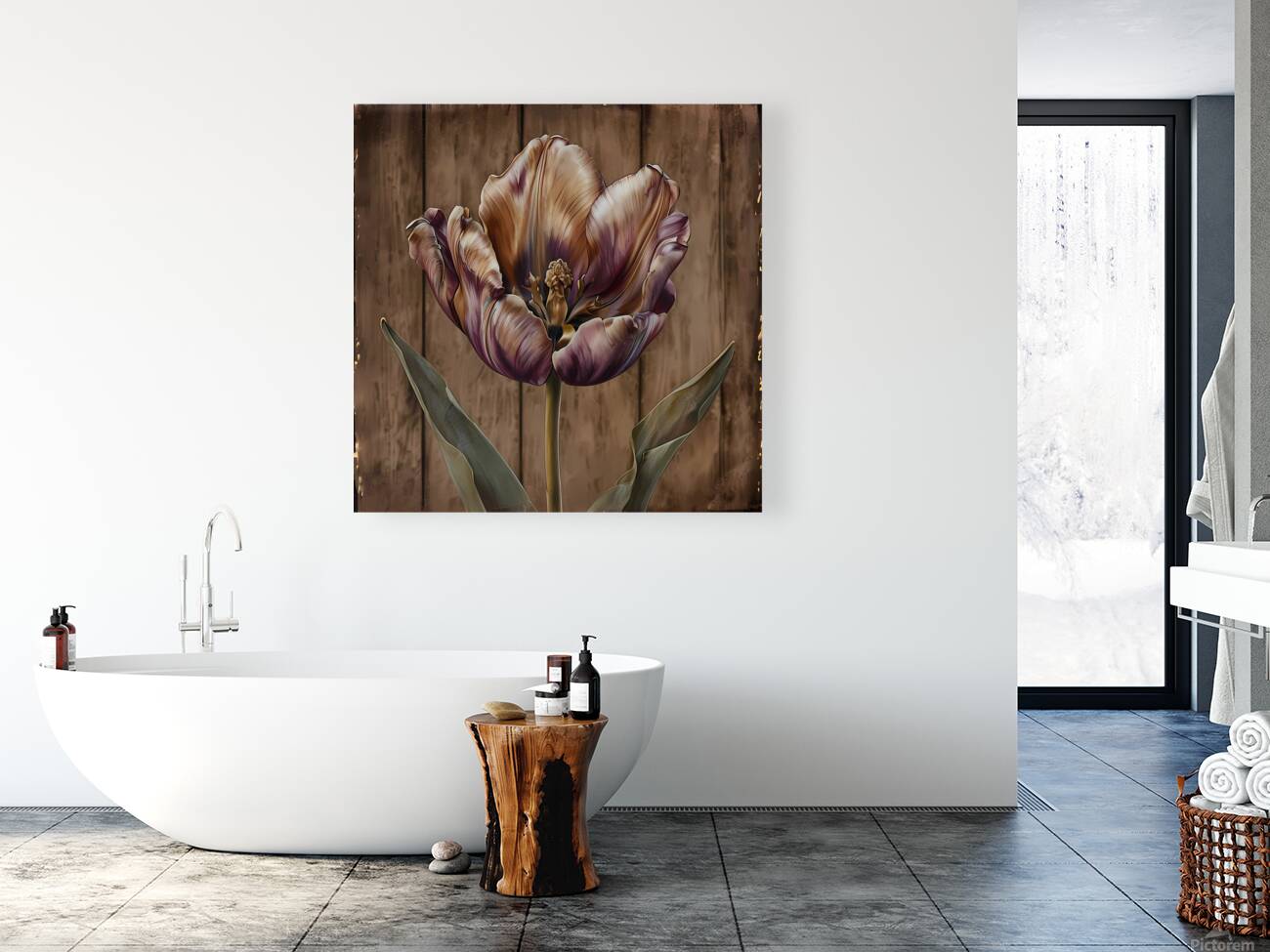 Rustic Tulip Portrait Reproduction