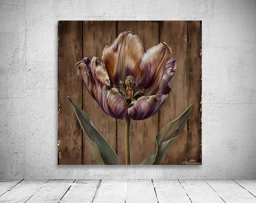 Rustic Tulip Portrait Wall Preview