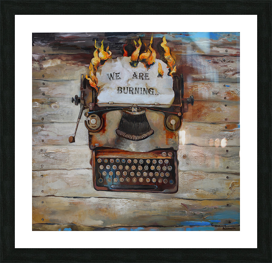 We are burning  Picture Frame print