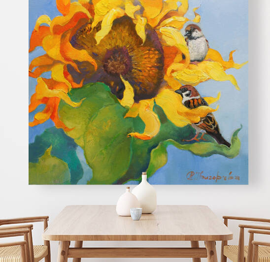 Summer day on Sunflower Reproduction
