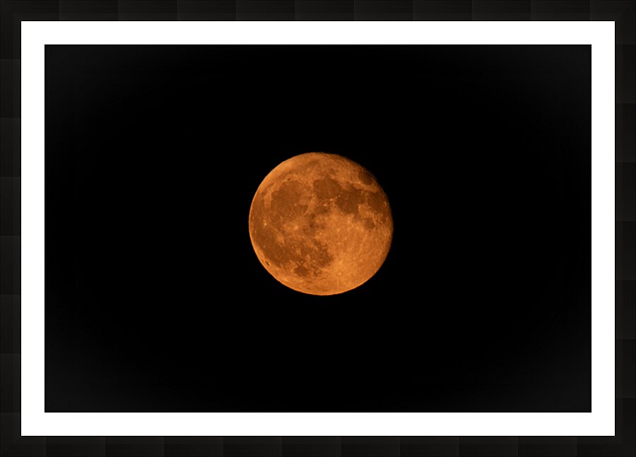Orange Moon Rising Picture Frame print