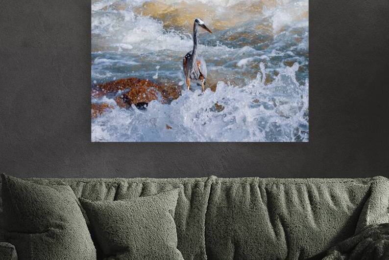 Great Blue Heron - Turbulent Waters  by Chad Meyer