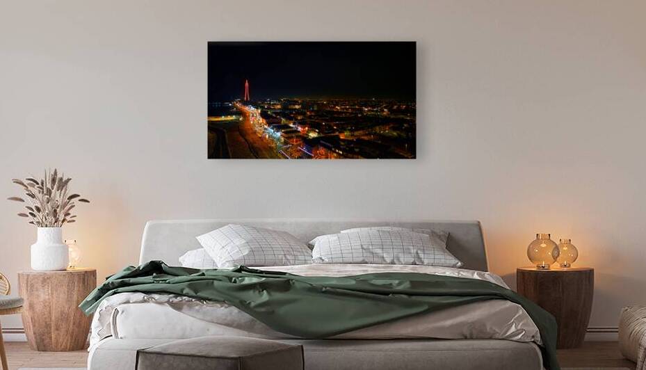 Night view of the Blackpool by Vasile Jechiu