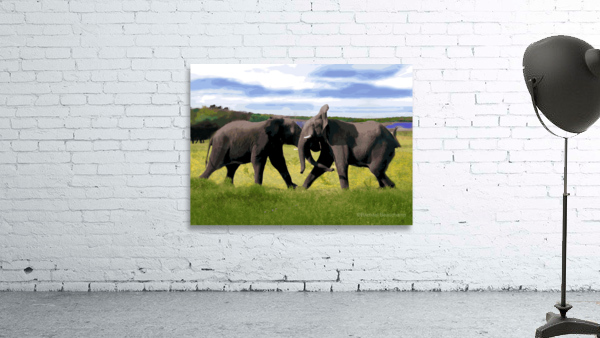 Elephant Duel Wall Preview