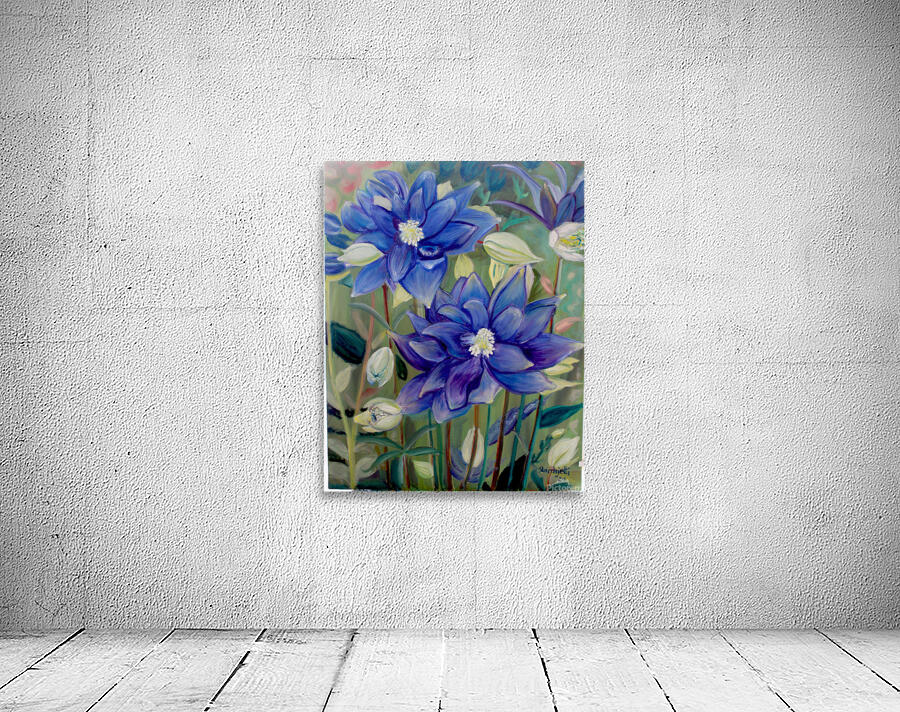 fiori blu Wall Preview