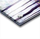 Misty Flowers Garden inside a Forest Watercolor Painting Acrylic print