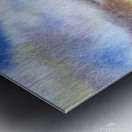 Cloudy Sunset Himalaya Mountain Landscape  Watercolor Painting Metal print