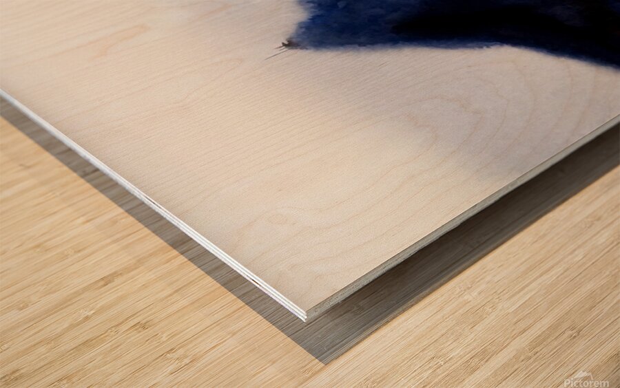 Mysterious Mountain Himalaya  Watercolor Landscape   Wood print