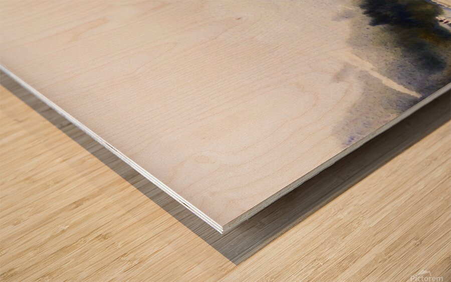 Mysterious Lonely Himalayan Mountain Road  Wood print