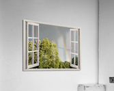 Summer Rainbow Over Trees Acrylic Print