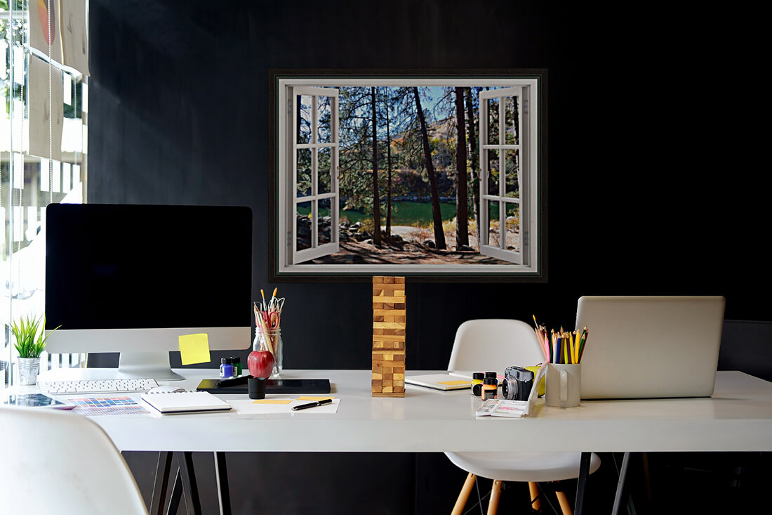 Sandy River Bank Afternoon Walk Reproduction