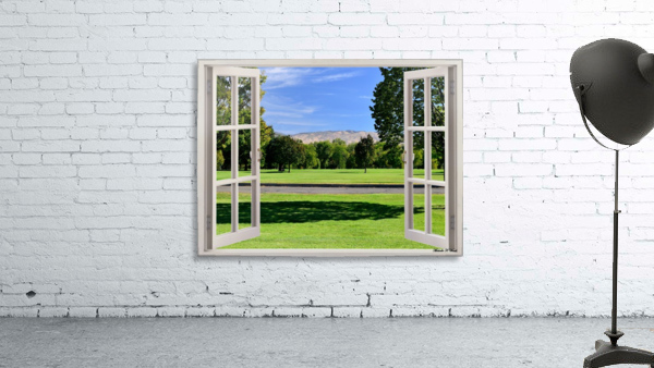 Relaxing Nature Walk - Lawn and Distant Hills Wall Preview