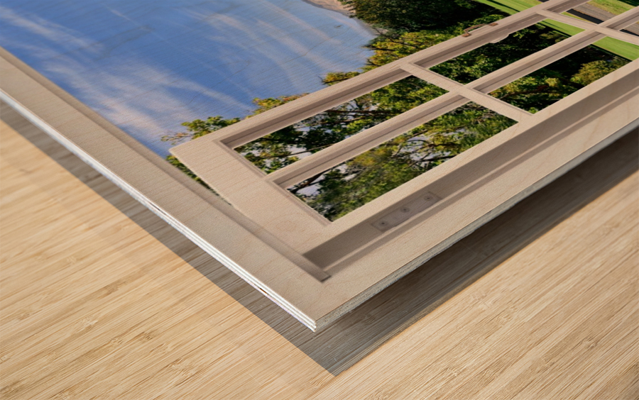 Relaxing Nature Walk - Lawn and Distant Hills Wood print