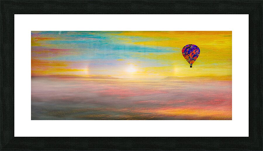 Balloon Sun Dog Sunset Picture Frame print