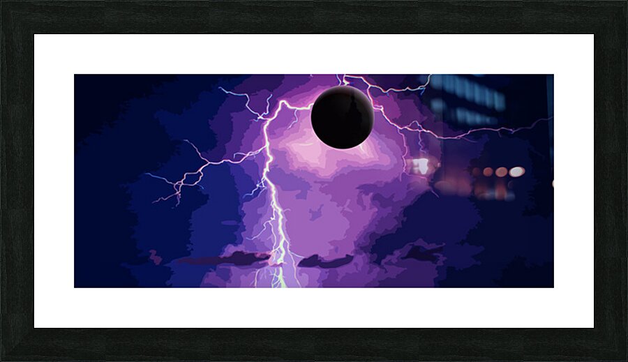 Orb Lightning Picture Frame print