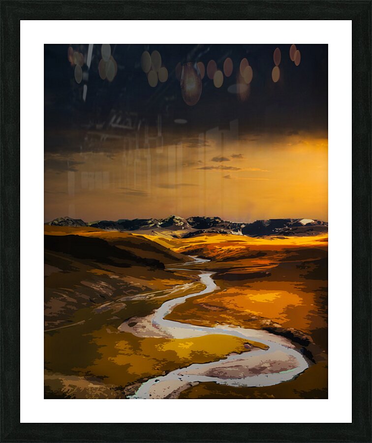 Golden Erosion Picture Frame print