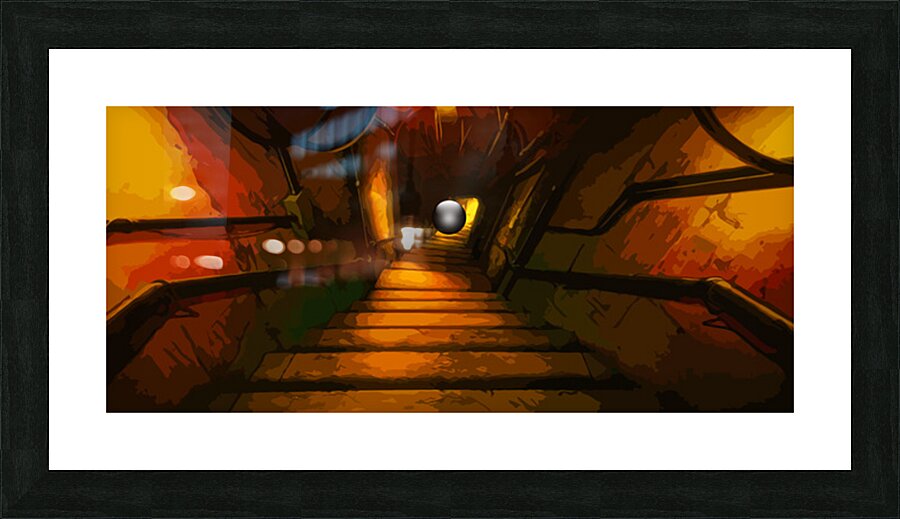 Pinball Run Picture Frame print