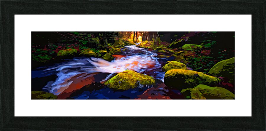 Sit Back  Watch the River Flow Picture Frame print
