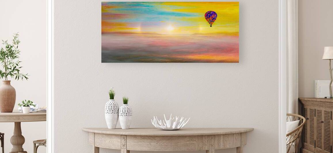 Balloon Sun Dog Sunset Reproduction