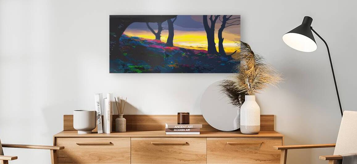 Rainbow Forest Sunset Reproduction