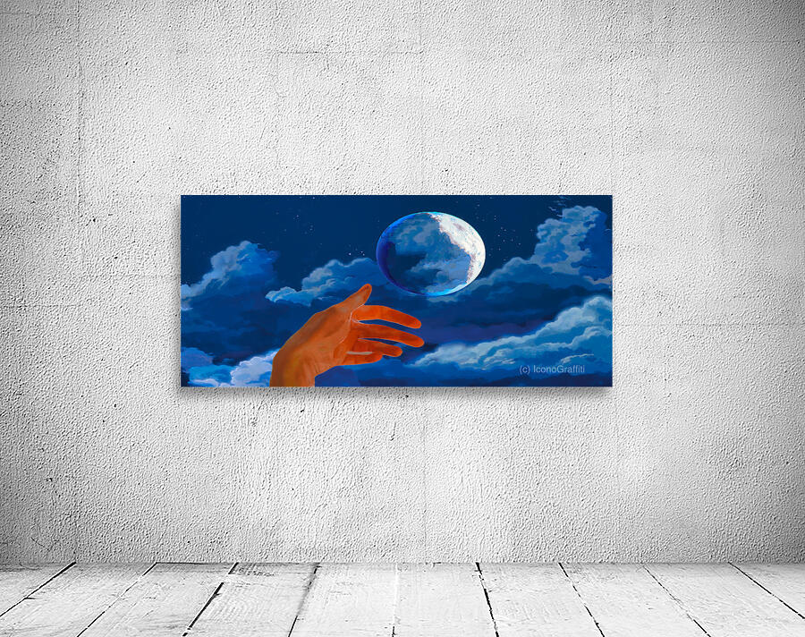 God Juggles on a Moonlit Night Wall Preview
