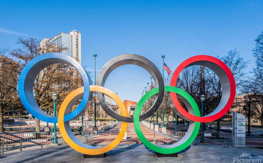 Olympic Rings in Atlanta by Darryl Brooks Wall Art