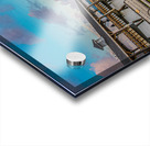 Empty Benches by a Winter Pier Acrylic print