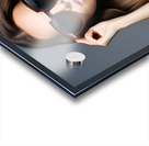 Woman with Eyes Looking Through Dark Sunglasses Acrylic print