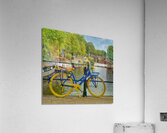 Bike Along Canal Bridge in Amsterdam Acrylic Print