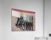 Rental Scooters on Sidewalk from Above Acrylic Print