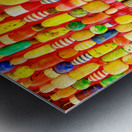 Decorative Lobster Floats on Red Wall Metal print