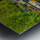 Bike Along Canal Bridge in Amsterdam Metal print