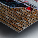 Old Brick Wall Different Colors Metal print