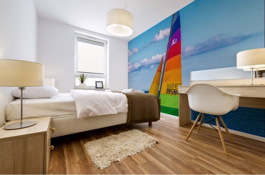Beaching the Dinghy Mural print
