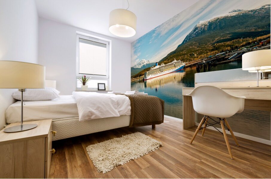 Cruise Ship in Juneau Alaska Mural print