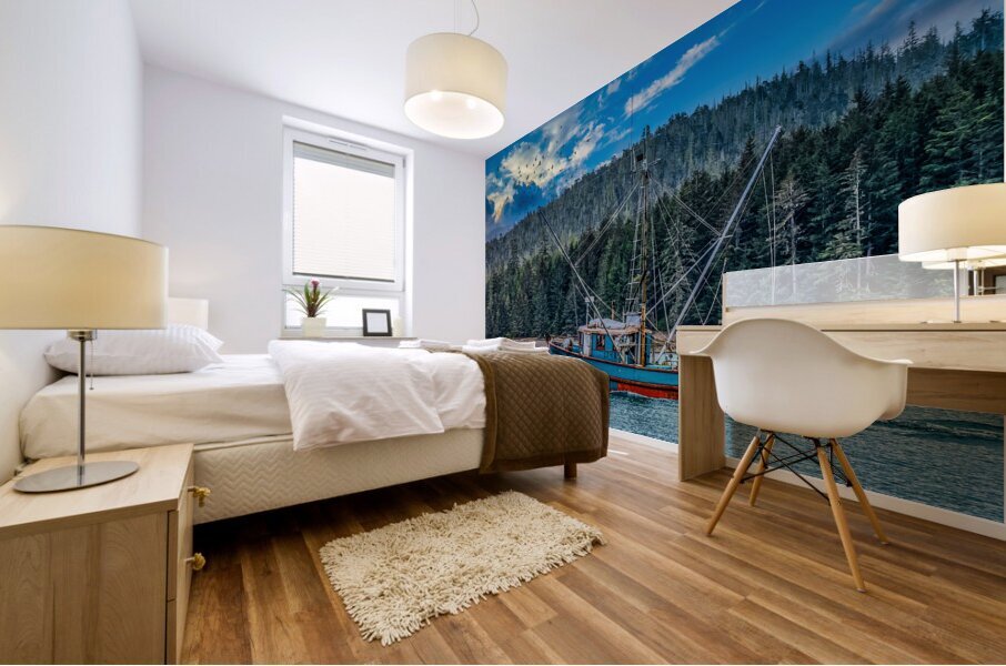 Shrimpers in Alaska  Mural print