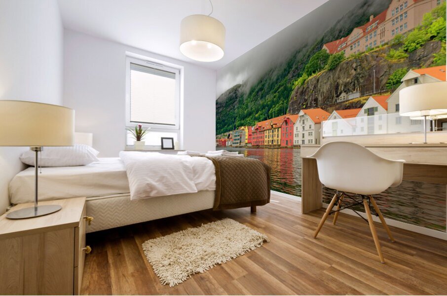 Bryggen in Bergen Mural print