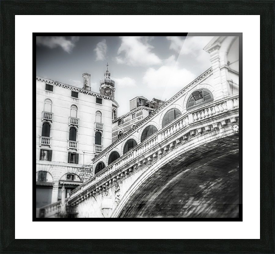 Rialto Bridge BW Picture Frame print