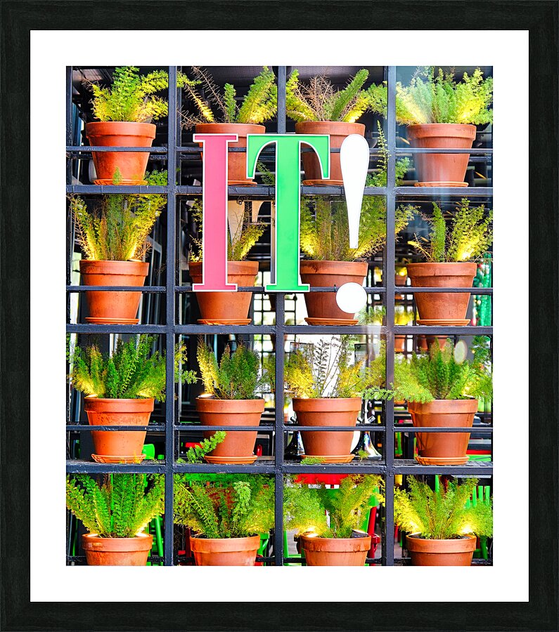 Plants with IT! Sign Picture Frame print