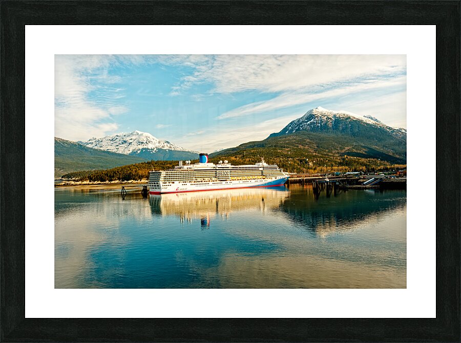 Cruise Ship in Juneau Alaska Picture Frame print