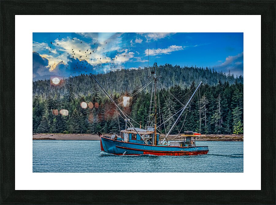 Shrimpers in Alaska  Picture Frame print